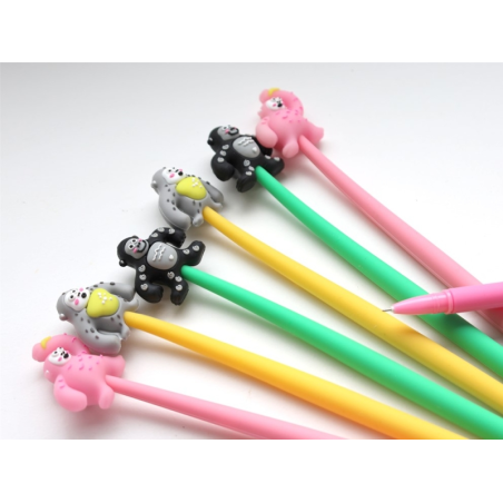 stylos colorés animaux ours fantaisie
