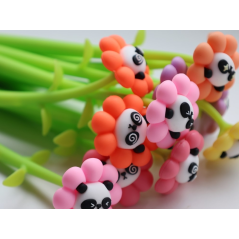 Lot de 36 stylos gel noirs Bismark Panda à pointe fine