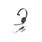 Casque mono HP Poly Blackwire 5210 avec microphone - Réduction du bruit - Arceau métallique rembourré - Coussinets d'oreille en