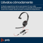 Casque mono HP Poly Blackwire 5210 avec microphone - Réduction du bruit - Arceau métallique rembourré - Coussinets d'oreille en