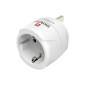 Adaptateur de voyage Hama, prise type G - Puissance jusqu'à 3250 W - Connecteur Schuko femelle - Tension 100-250 V - Blanc
