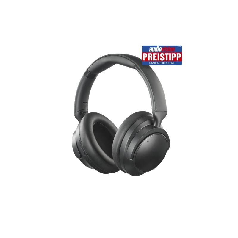 Casque Hama Spirit Silent avec microphone omnidirectionnel - Bluetooth - Arceau réglable - Pliable - Assistant vocal