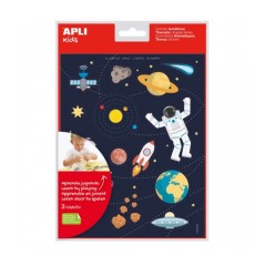✅ Apli Sachet de Gomets Thème Espace - Adhésif amovible - Développe la motricité - Idéal pour les écoles - en stock