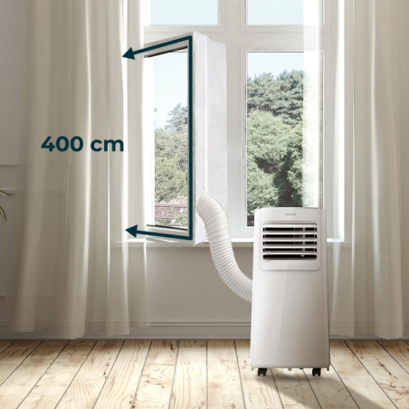 Store Cecotec pour fenêtres oscillo-battantes de 400 cm - Fermeture facile - Polyester - Isolation extérieure - Fermeture