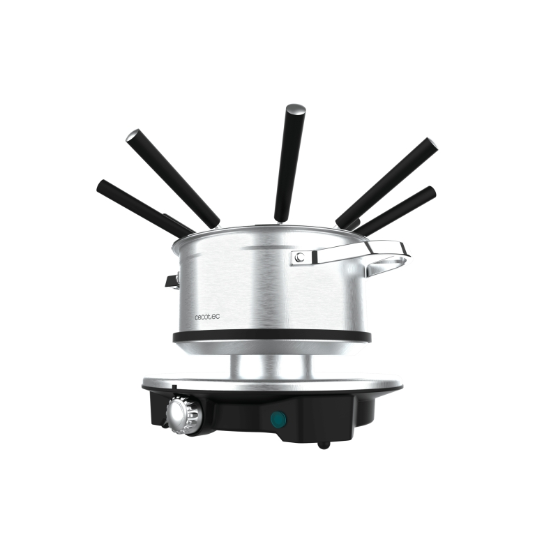 Appareil à fondue électrique Cecotec Fun Gourmet Advance - 1500 W - Acier inoxydable - Thermostat - Capacité 1,7 L - 8