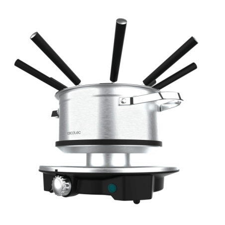 Appareil à fondue électrique Cecotec Fun Gourmet Advance - 1500 W - Acier inoxydable - Thermostat - Capacité 1,7 L - 8