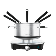 Appareil à fondue électrique Cecotec Fun Gourmet Advance - 1500 W - Acier inoxydable - Thermostat - Capacité 1,7 L - 8