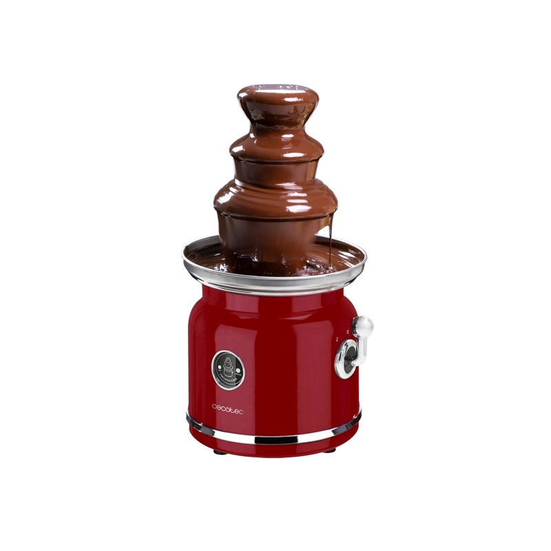 Fontaine à chocolat Cecotec Fun Chocolicious - 90 W - Acier inoxydable - Température constante - Style rétro - 3 niveaux de
