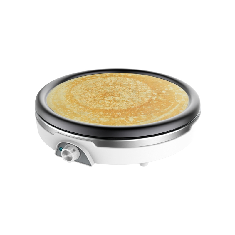 Crêpière Cecotec Fun Crepestone XL en inox - 1350 W - Acier inoxydable - 38 cm de diamètre - Revêtement antiadhésif - Plaque