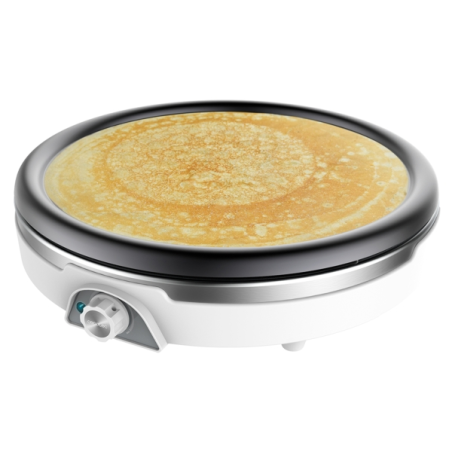 Crêpière Cecotec Fun Crepestone XL en inox - 1350 W - Acier inoxydable - 38 cm de diamètre - Revêtement antiadhésif - Plaque