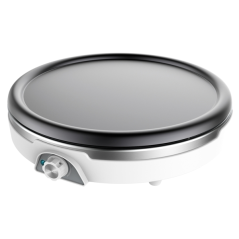 Crêpière Cecotec Fun Crepestone XL en inox - 1350 W - Acier inoxydable - 38 cm de diamètre - Revêtement antiadhésif - Plaque