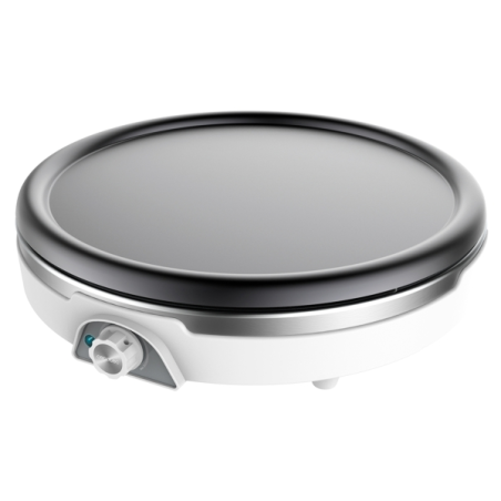 Crêpière Cecotec Fun Crepestone XL en inox - 1350 W - Acier inoxydable - 38 cm de diamètre - Revêtement antiadhésif - Plaque