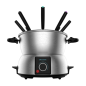 Appareil à fondue électrique Cecotec Fun Gourmet - Puissance 1000 W - Acier inoxydable - Thermostat réglable - Couvercle