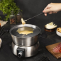 Appareil à fondue électrique Cecotec Fun Gourmet - Puissance 1000 W - Acier inoxydable - Thermostat réglable - Couvercle