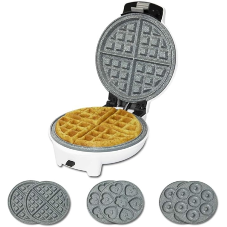 Gaufrier 3 en 1 Cecotec Fun Gofrestone - Puissance 700 W - Plaques interchangeables - Revêtement antiadhésif - Voyant lumineux
