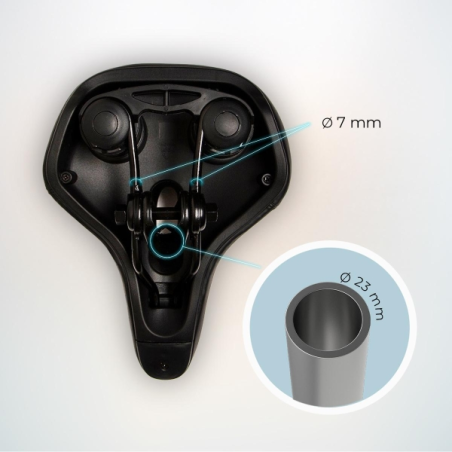 Selle de vélo Cecotec DrumFit SitBike - Ultra confortable - Découpe centrale - Compatible avec rails de 7 mm et tubes de 23 mm