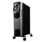 Radiateur à bain d'huile Cecotec ReadyWarm 9000 Space 360 noir, 9 modules de 150 x 580 mm, 2000 W, chauffe jusqu'à 22 m²