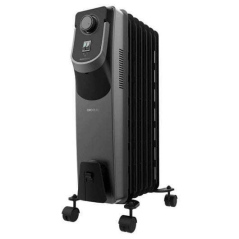 Radiateur à bain d'huile Cecotec ReadyWarm 7000 Space 360 noir, 11 modules de 150 x 580 mm, 1500 W, chauffe jusqu'à 25 m²