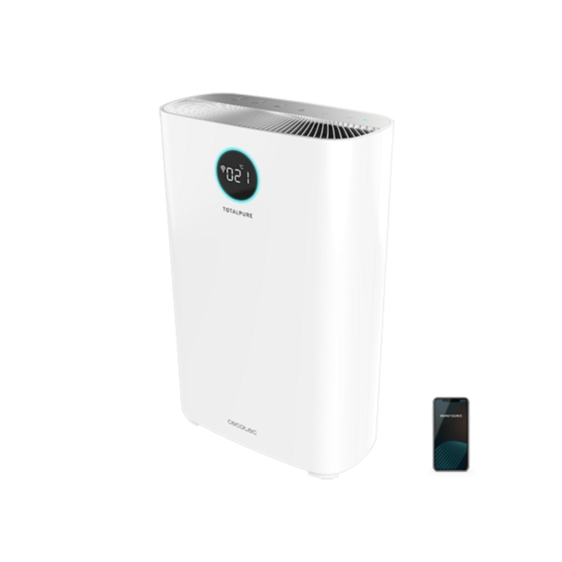 Purificateur d'air connecté Cecotec TotalPure 2500 - Puissance : 20 W - Filtre à 3 étapes - Portée jusqu'à 65 m³ - Contrôle