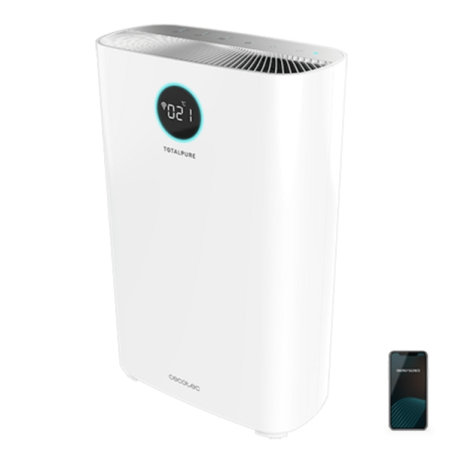 Purificateur d'air connecté Cecotec TotalPure 2500 - Puissance : 20 W - Filtre à 3 étapes - Portée jusqu'à 65 m³ - Contrôle