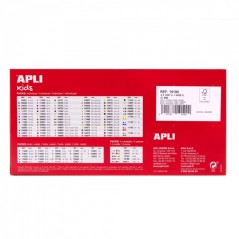 Apli Pack de 4 Rouleaux de Gomets Géométriques Assortis - Formes Variées - Faciles à Séparer - Idéal pour les Crèches - Haute