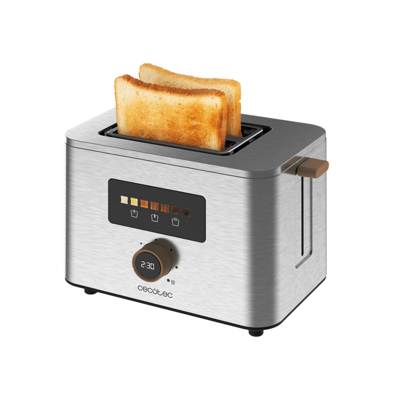 Grille-pain Cecotec TouchandToast à double fente - 950 W - Commandes tactiles et écran couleur - Centrage automatique - 7