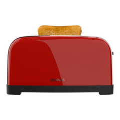 Grille-pain Cecotec Toastin' Time 1500 à double fente - 1500 W - Fente large jusqu'à 3,8 cm - Acier inoxydable - Arrêt