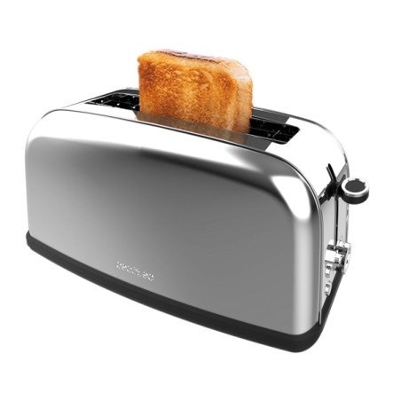 Grille-pain Cecotec Toastin' Time 850 à fentes longues - 850 W - Fente large jusqu'à 3,8 cm - 7 niveaux de brunissage - Système