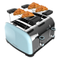 Grille-pain double Cecotec Toastin' Time 1700 à 4 fentes - 1700 W - Fentes larges - Acier inoxydable - Chauffe-pain - Fonctions