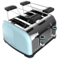 Grille-pain double Cecotec Toastin' Time 1700 à 4 fentes - 1700 W - Fentes larges - Acier inoxydable - Chauffe-pain - Fonctions