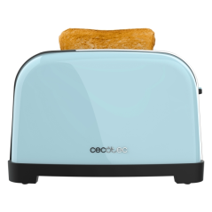 Grille-pain double Cecotec Toastin' Time 1700 à 4 fentes - 1700 W - Fentes larges - Acier inoxydable - Chauffe-pain - Fonctions