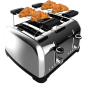 Grille-pain double Cecotec Toastin' Time 1700 à 4 fentes larges - 1700 W - Chauffe-pain - Centrage automatique