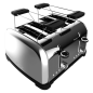 Grille-pain double Cecotec Toastin' Time 1700 à 4 fentes larges - 1700 W - Chauffe-pain - Centrage automatique