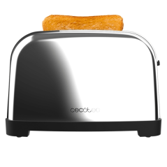 Grille-pain double Cecotec Toastin' Time 1700 à 4 fentes larges - 1700 W - Chauffe-pain - Centrage automatique