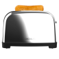 Grille-pain double Cecotec Toastin' Time 1700 à 4 fentes larges - 1700 W - Chauffe-pain - Centrage automatique