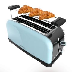 Grille-pain Cecotec Toastin' Time 1500 à double fente - 1500 W - Capacité 4 tranches - Fentes larges - Ramasse-miettes - 7