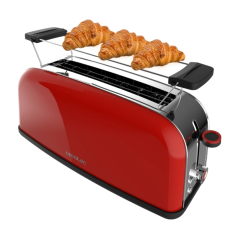 Grille-pain Cecotec Toastin' Time 850 à fente longue - 850 W - Fente large - Chauffe-pain - Centrage automatique