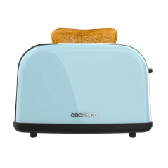 Grille-pain Cecotec Toastin' Time 850 à double fente - 850 W - Fentes larges - Acier inoxydable - Centrage automatique
