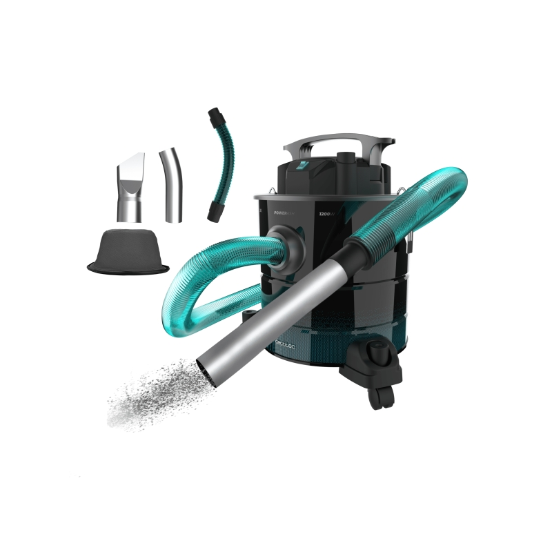 Aspirateur à cendres et granulés Cecotec Conga Ash 5000 - Puissance 1200 W - Capacité 20 L - Aspiration 18 kPa - Roues et