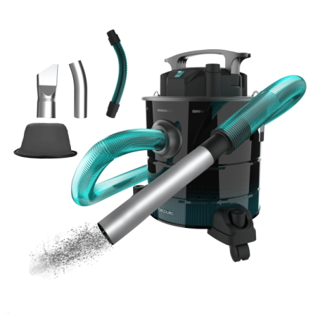 Aspirateur à cendres et granulés Cecotec Conga Ash 5000 - Puissance 1200 W - Capacité 20 L - Aspiration 18 kPa - Roues et