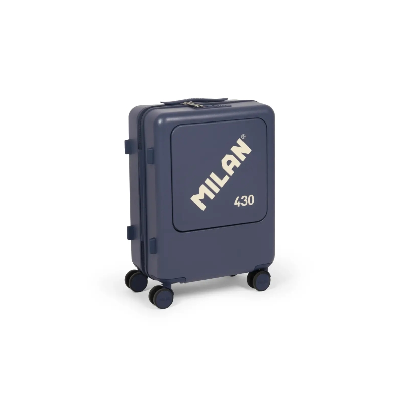Valise cabine rigide Milan Collection 430 - 4 doubles roues pivotantes à 360° - Serrure à combinaison à 3 chiffres - Ouverture