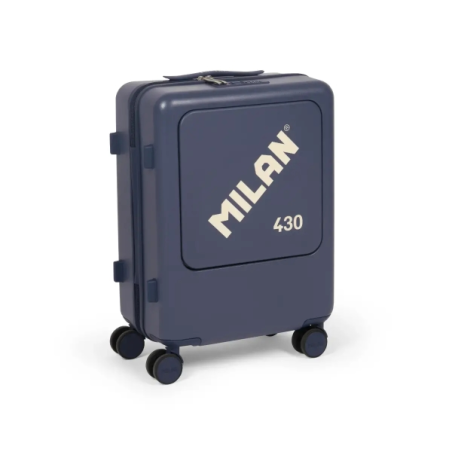 Valise cabine rigide Milan Collection 430 - 4 doubles roues pivotantes à 360° - Serrure à combinaison à 3 chiffres - Ouverture