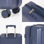 Valise cabine rigide Milan Collection 430 - 4 doubles roues pivotantes à 360° - Serrure à combinaison à 3 chiffres - Ouverture