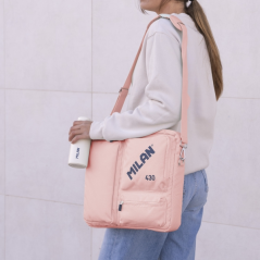 Sacoche Milan 403 Since 1918 pour ordinateur portable jusqu'à 17" - Fermeture éclair - 3 compartiments - 42 x 34 x 9 cm - Rose