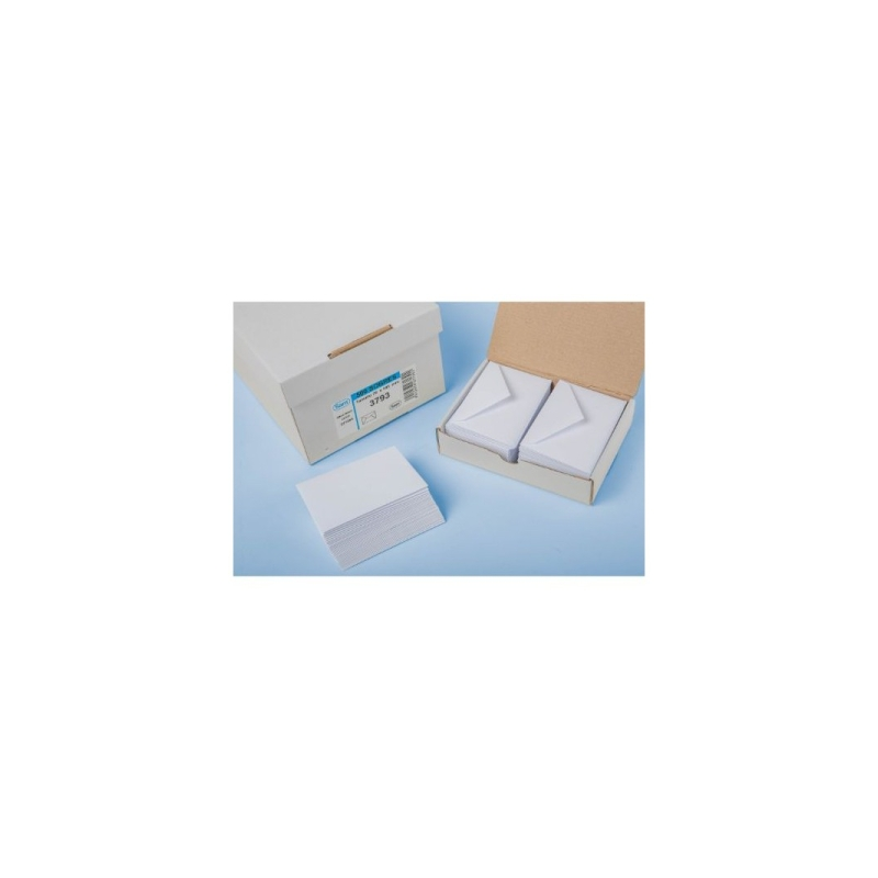Lot de 100 enveloppes en papier 90 g/m² - Dimensions 70 x 105 mm - Blanc