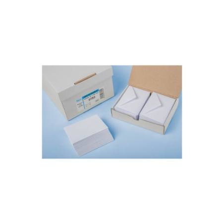 Lot de 100 enveloppes en papier 90 g/m² - Dimensions 70 x 105 mm - Blanc
