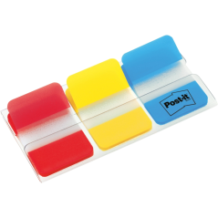 Distributeur d'index Post-It avec 66 marqueurs repositionnables - Forme rectangulaire - Couleurs assorties