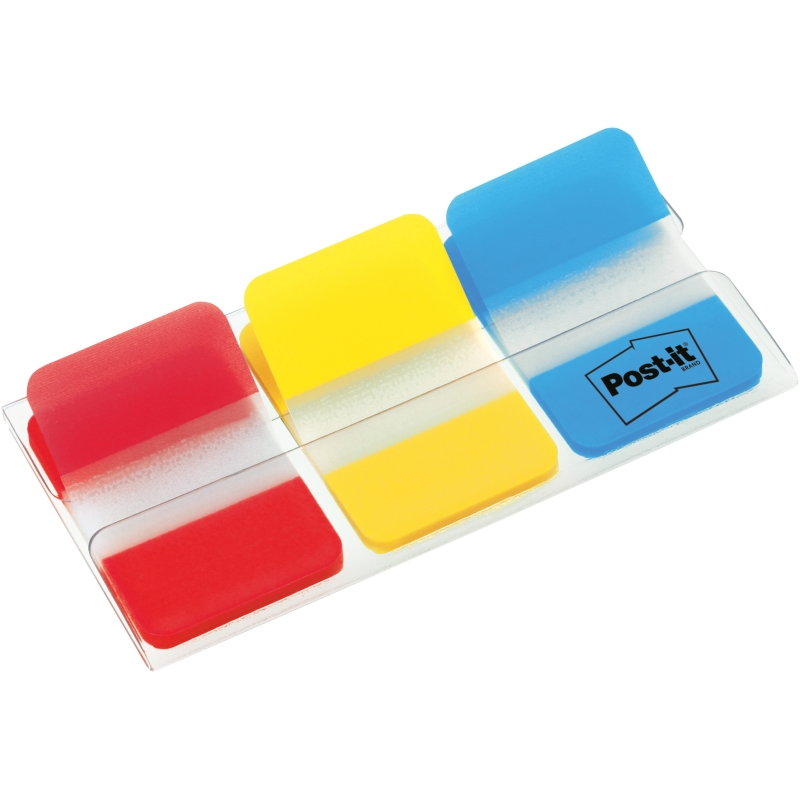 Distributeur d'index Post-It avec 66 marqueurs repositionnables - Forme rectangulaire - Couleurs assorties