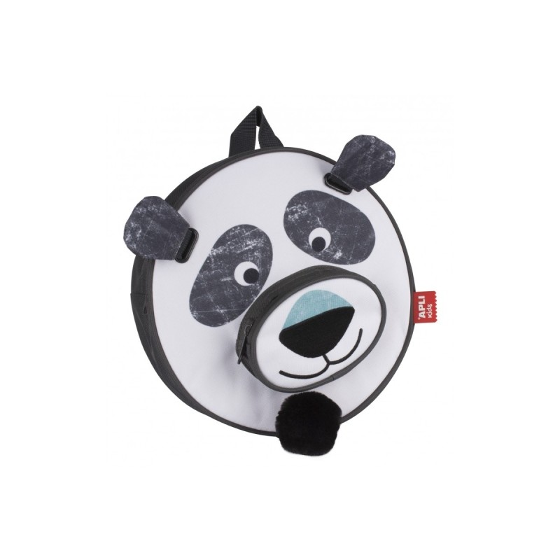 Sac à dos Apli Panda - Double compartiment - Fermeture zippée - Poignées rembourrées et réglables - Poignée supérieure pour