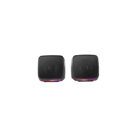 Enceinte compacte Mars Gaming MS-PRO 10 W - Alimentation USB - Éclairage RGB - Prise jack 3,5 mm - Câble de 80 cm - Noire